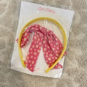 Little poppy co l set Claire floral pink headband yellow daisy bow hair may
